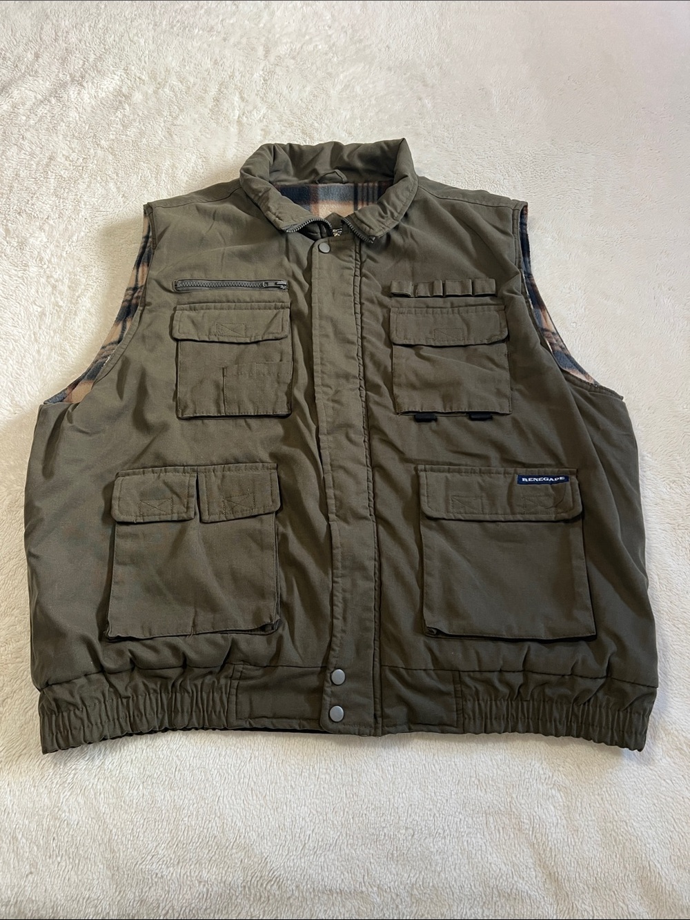 Renegade Men's Olive Utility Field Vest Jacket 2XL